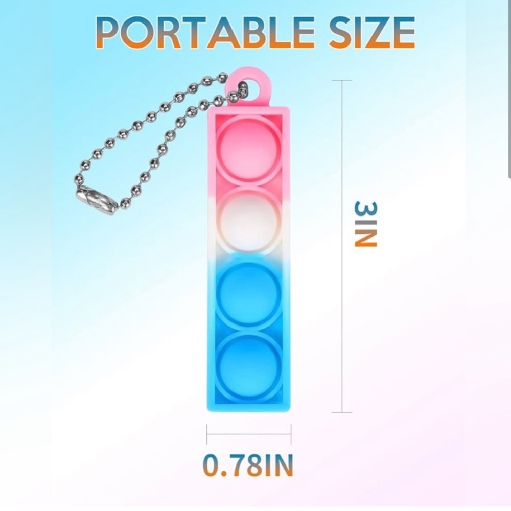 3 New Popping Fidget Keychains - Picture 2 of 4
